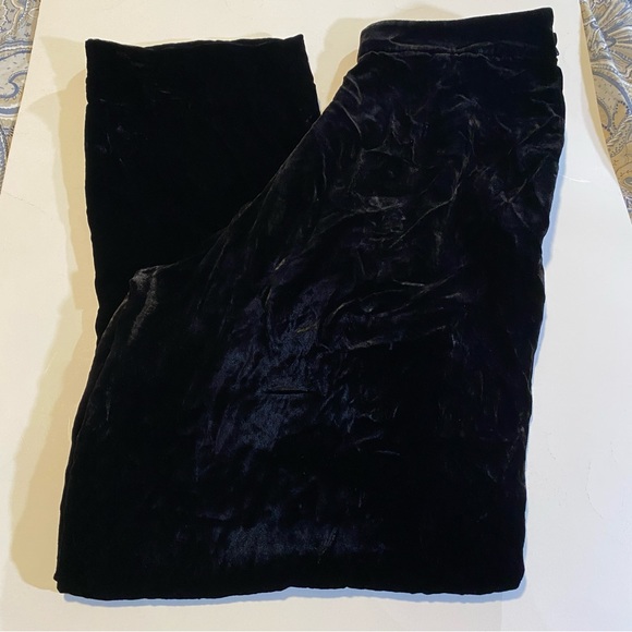 Massimo Dutti SZ 8 GUC, non stretch baggy crushed velvet trousers, side zip - Picture 3 of 14